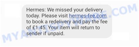 redelivery hermes scam victims.